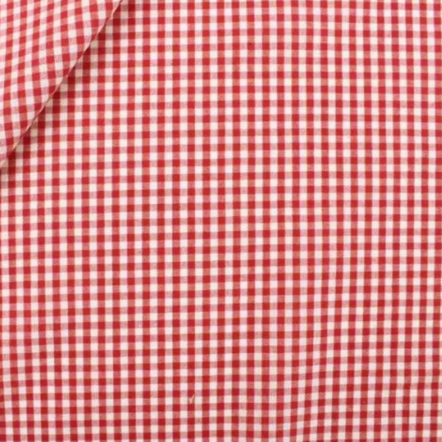 Coupon 50x50cm - Tissu coton Motif vichy rouge
