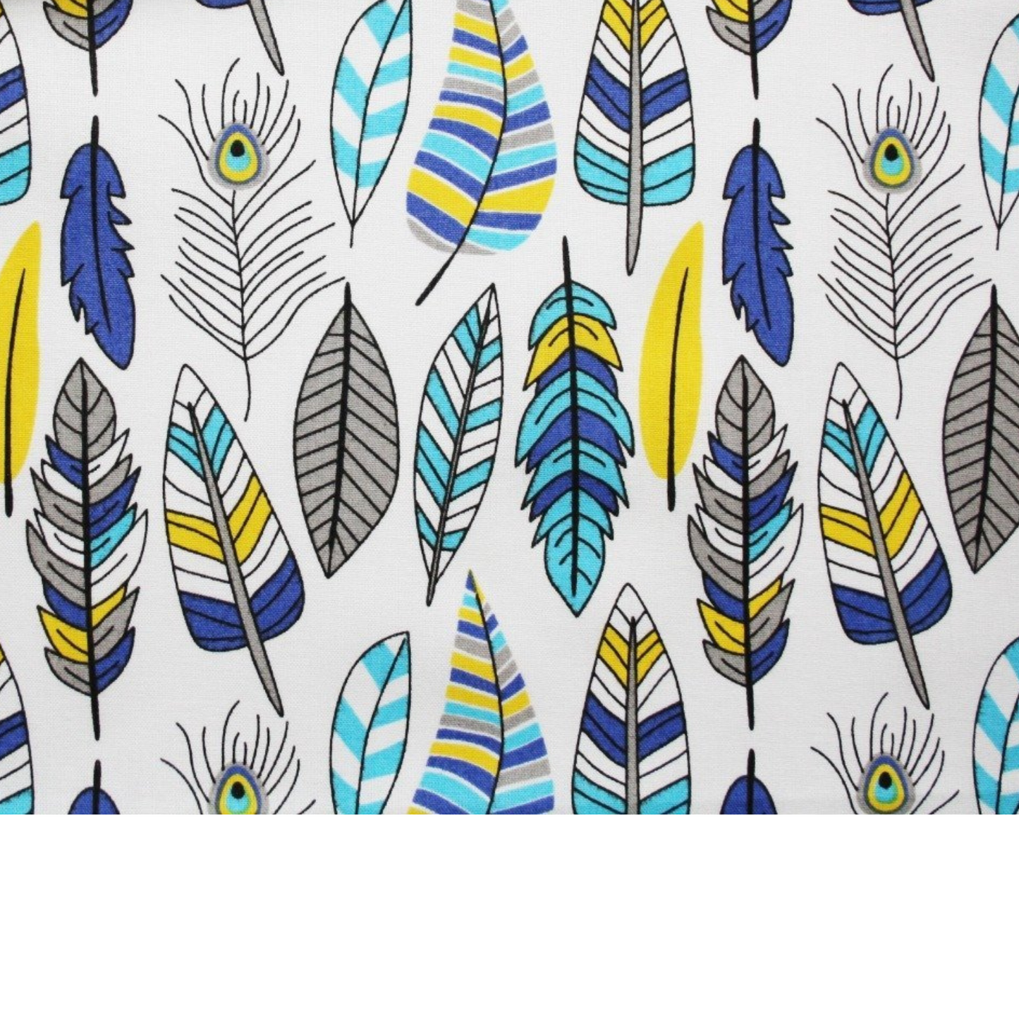 Coupon 50x50cm - Tissu coton Motif plumes