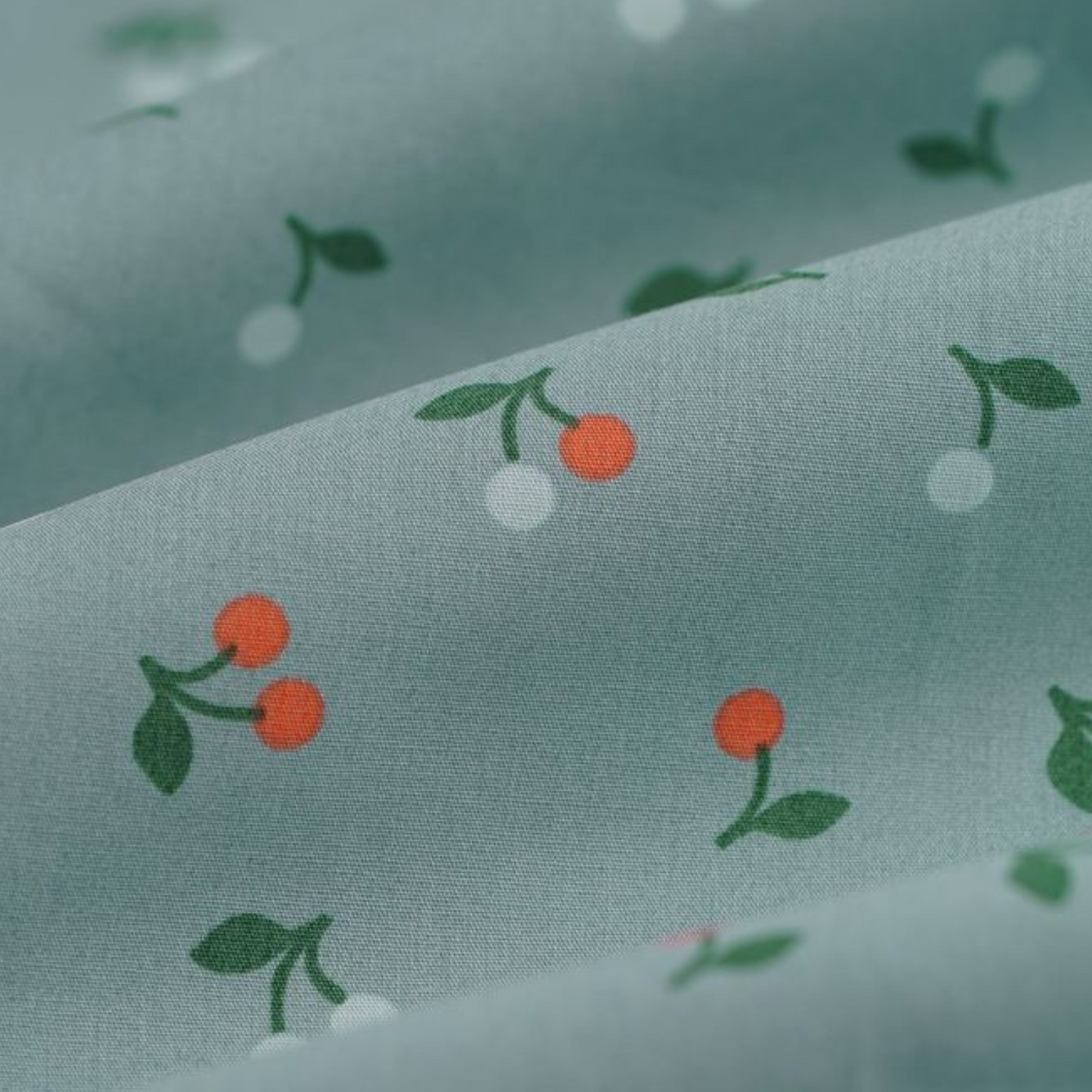 Coupon 45x45cm - Tissu coton Motif cerises