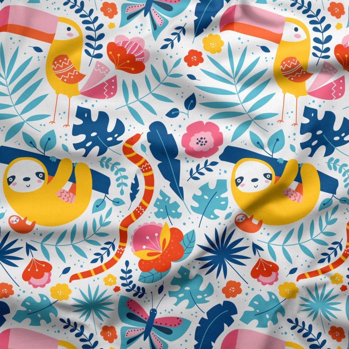 Coupon 50x50cm - Tissu coton Motif animaux