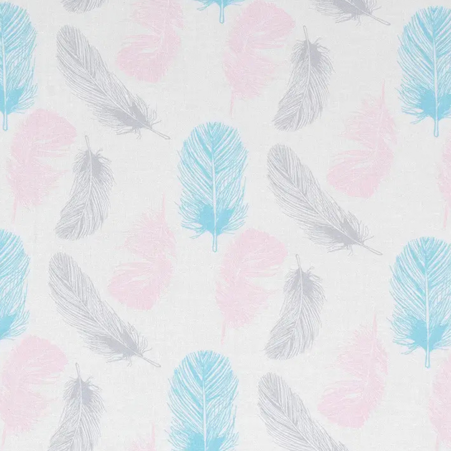 Coupon 45x45cm - Tissu coton Motif plumes