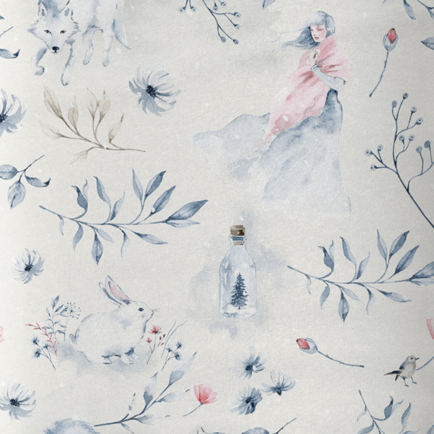 Coupon 50x50cm - Tissu coton Motif hiver