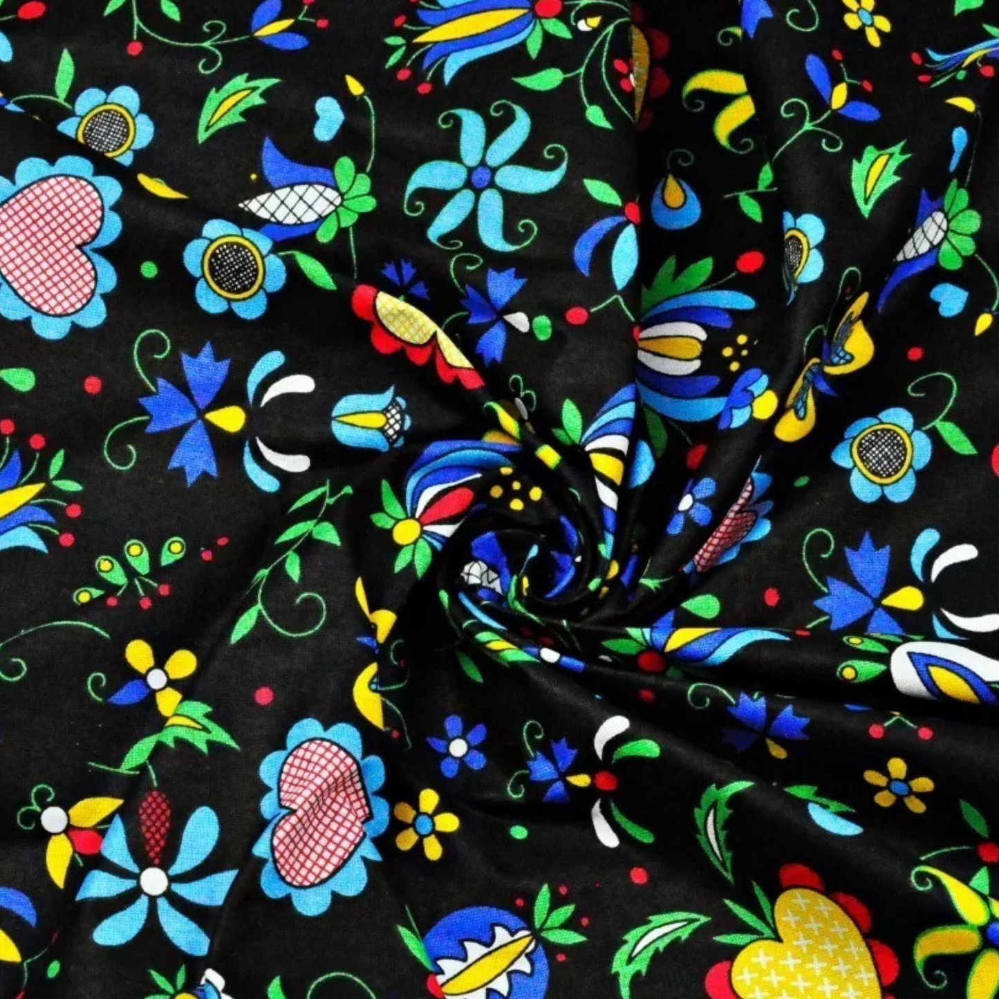 Coupon 50x50cm - Tissu coton Motifs colorés
