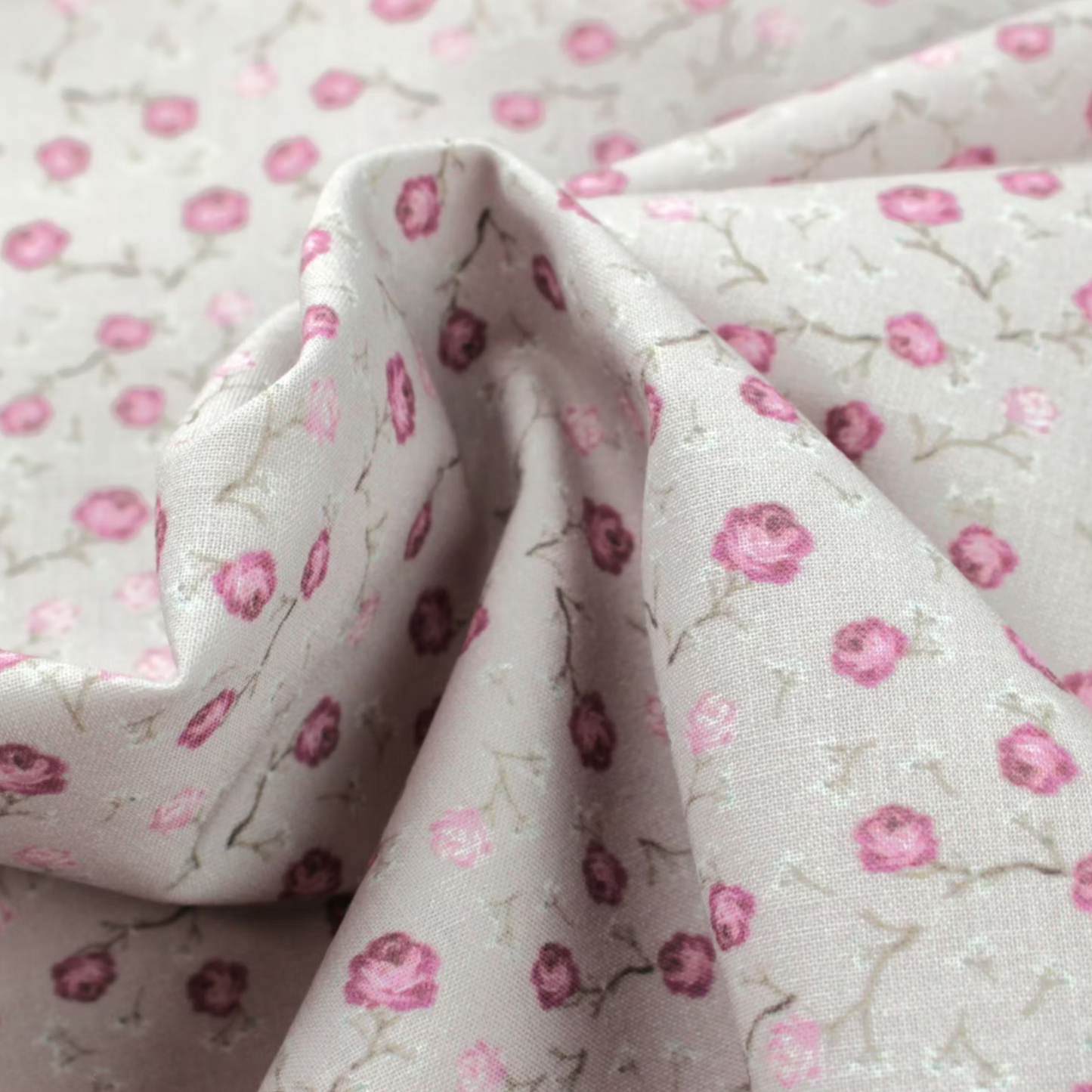 Coupon 45x45cm - Tissu coton Motif fleurs