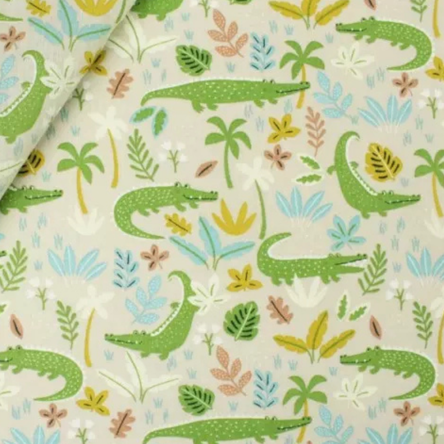 Coupon 45x45cm - Tissu coton Motif crocodiles