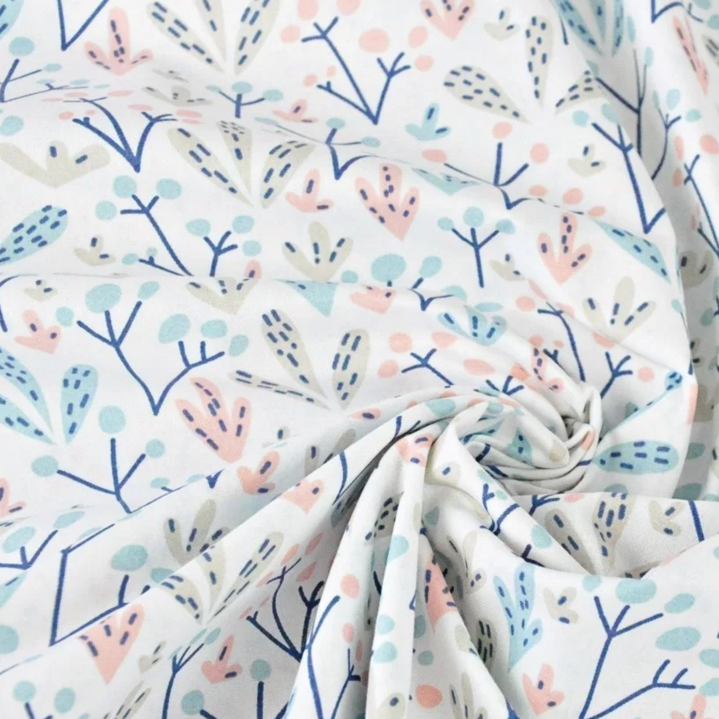 Coupon 50x50cm - Tissu coton Motif fleurs