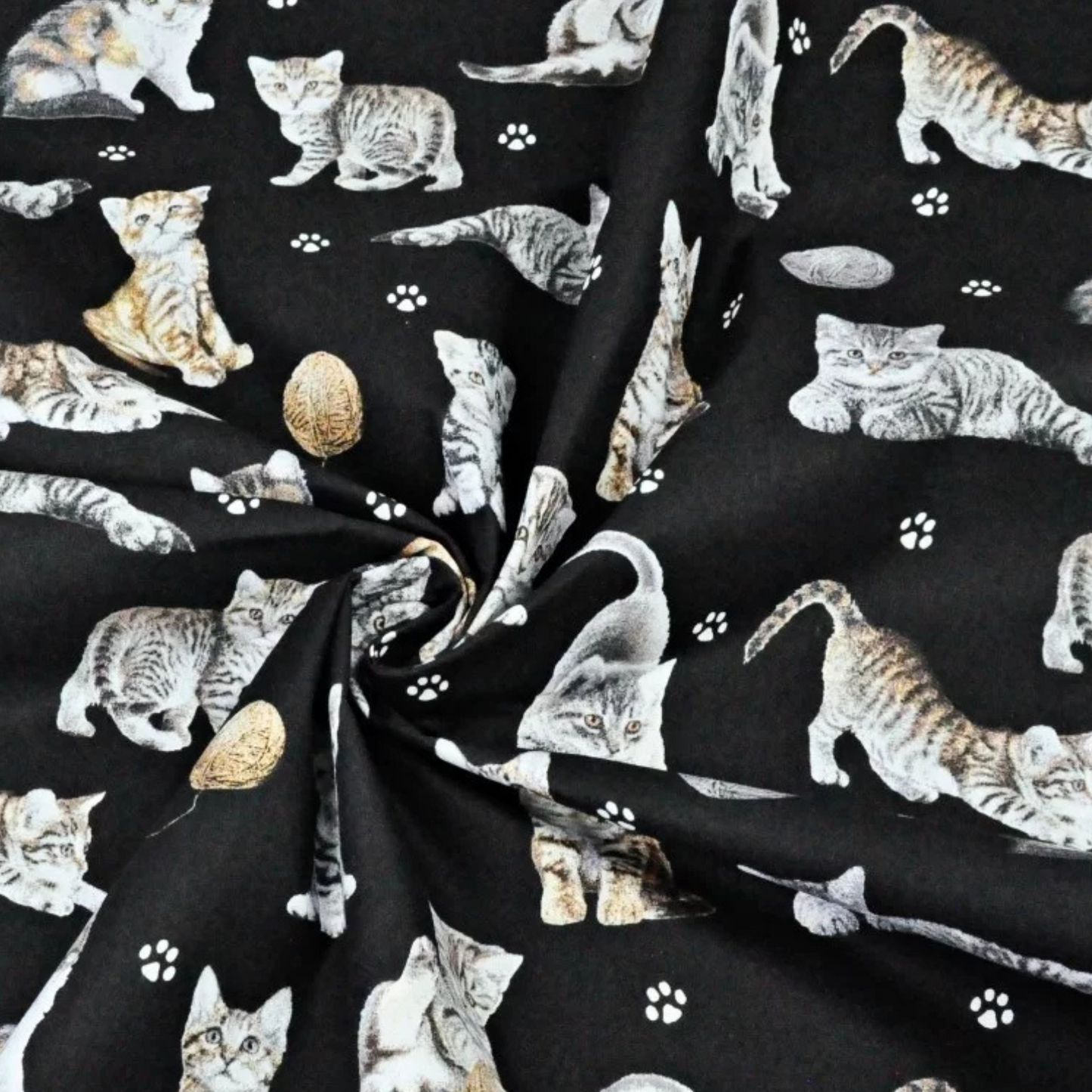 Coupon 50x50cm - Tissu coton Motif chats