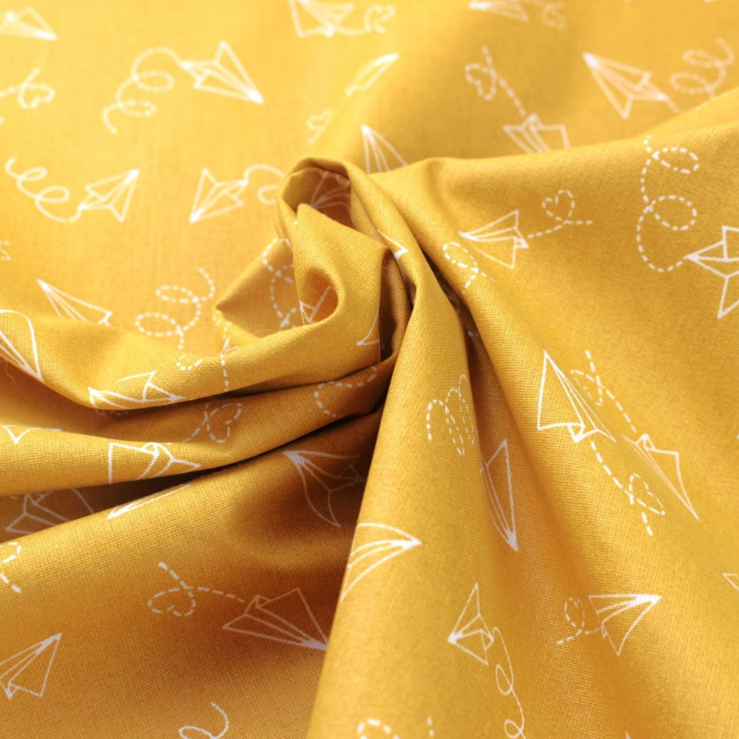Coupon 45x45cm - Tissu coton Motif avion en papier