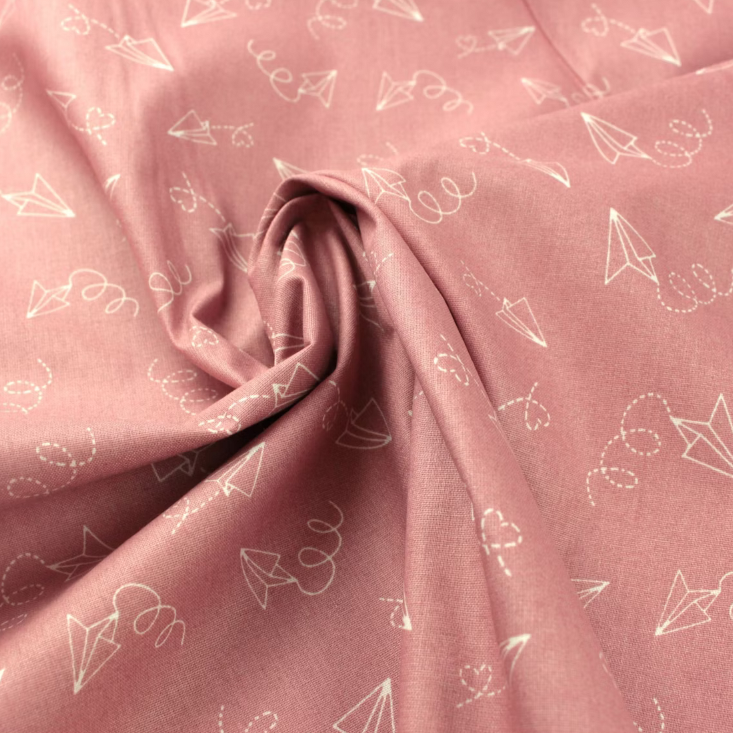 Coupon 45x45cm - Tissu coton Motif avion en papier