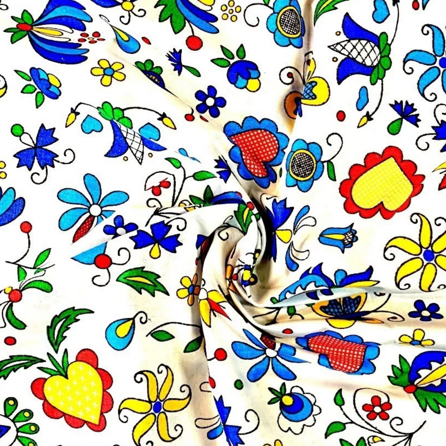 Coupon 50x50cm - Tissu coton Motifs colorés