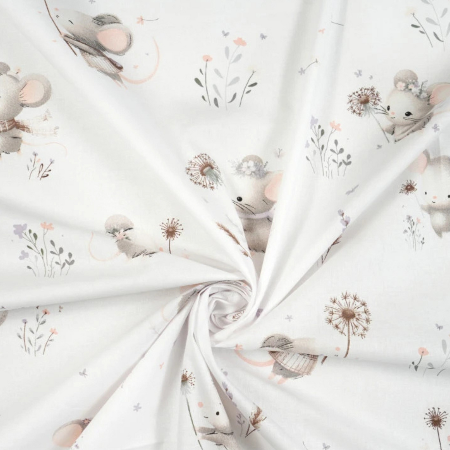 Coupon 50x50cm - Tissu coton Motif souris