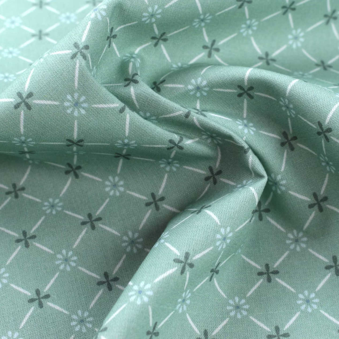 Coupon 45x45cm - Tissu coton Motif fleurs