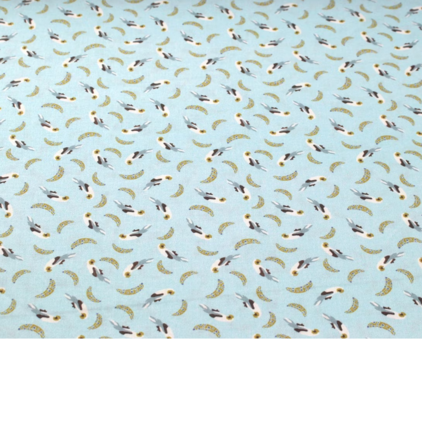 Coupon 45x45cm - Tissu coton Motif oiseaux