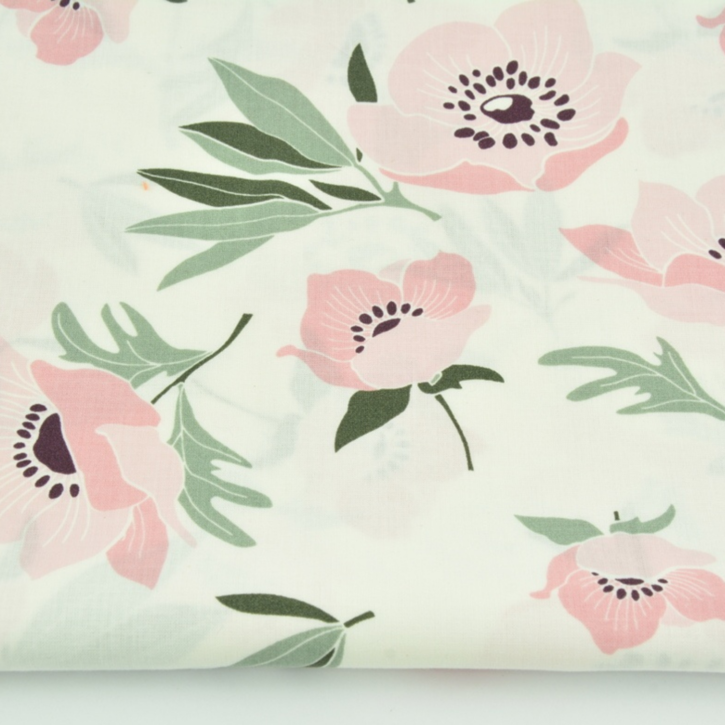 Coupon 45x45cm - Tissu coton Motif fleurs
