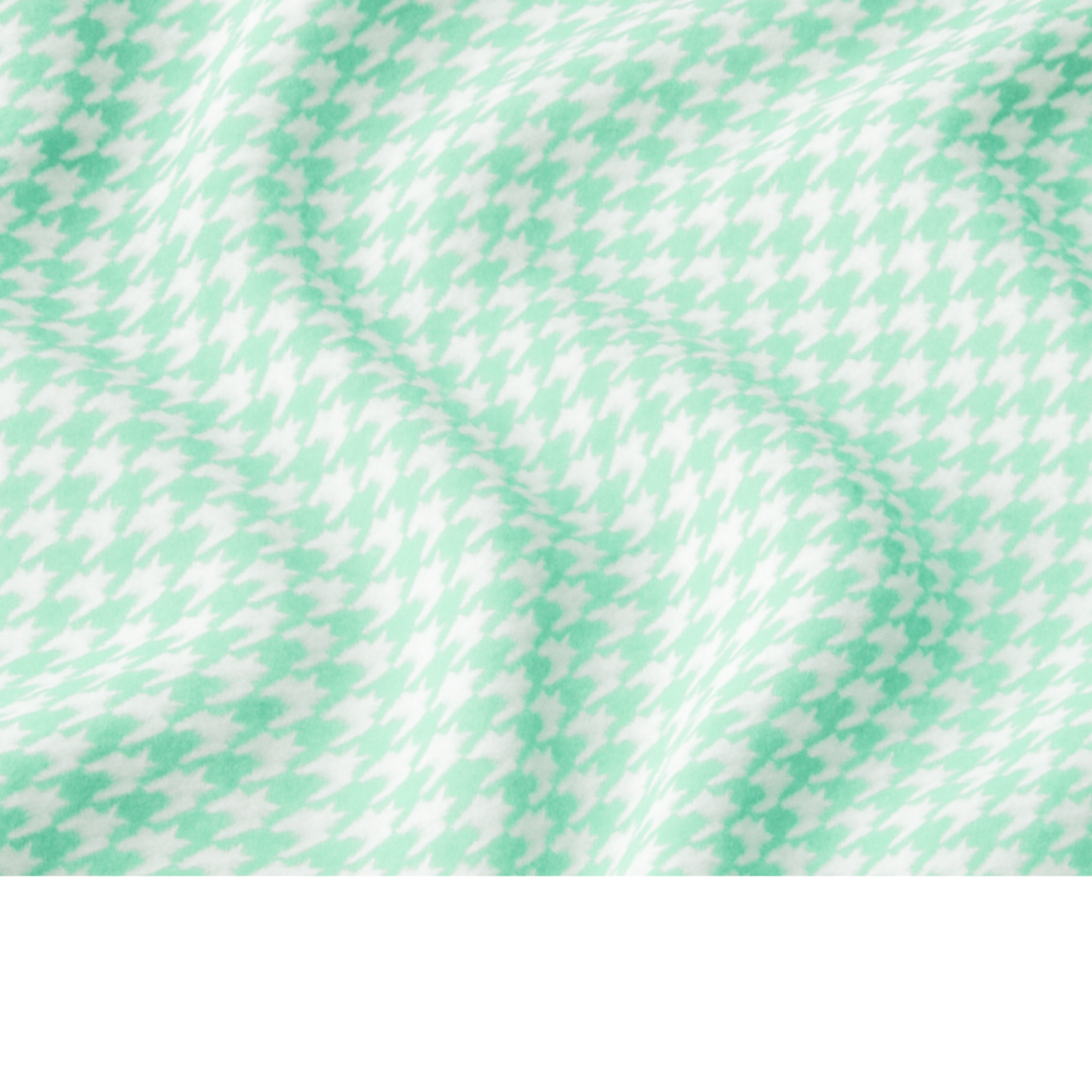 Coupon 45x45cm - Tissu coton Motif pied de poule menthe/blanc