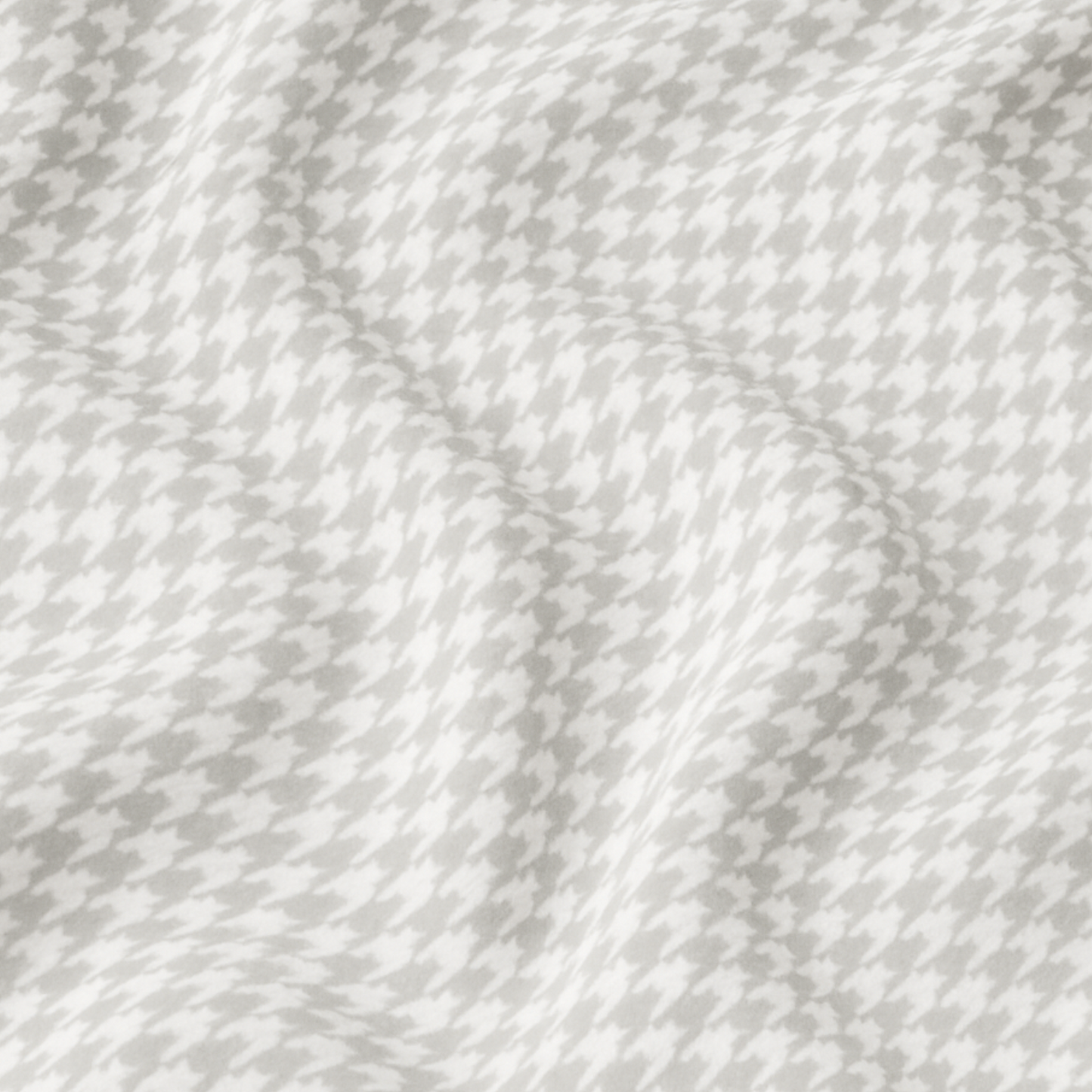 Coupon 45x45cm - Tissu coton Motif pied de poule gris/blanc