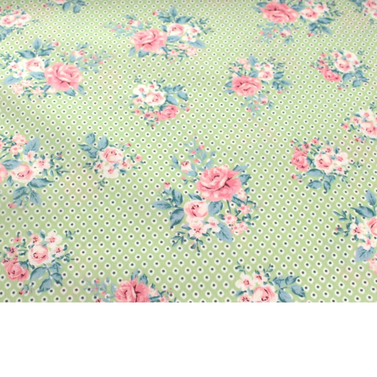 Coupon 45x45cm - Tissu coton Motifs fleurs et pois