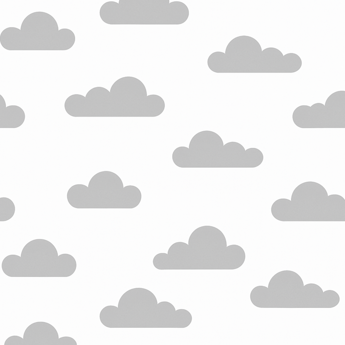 Coupon 45x45cm - Tissu coton Motif nuages gris