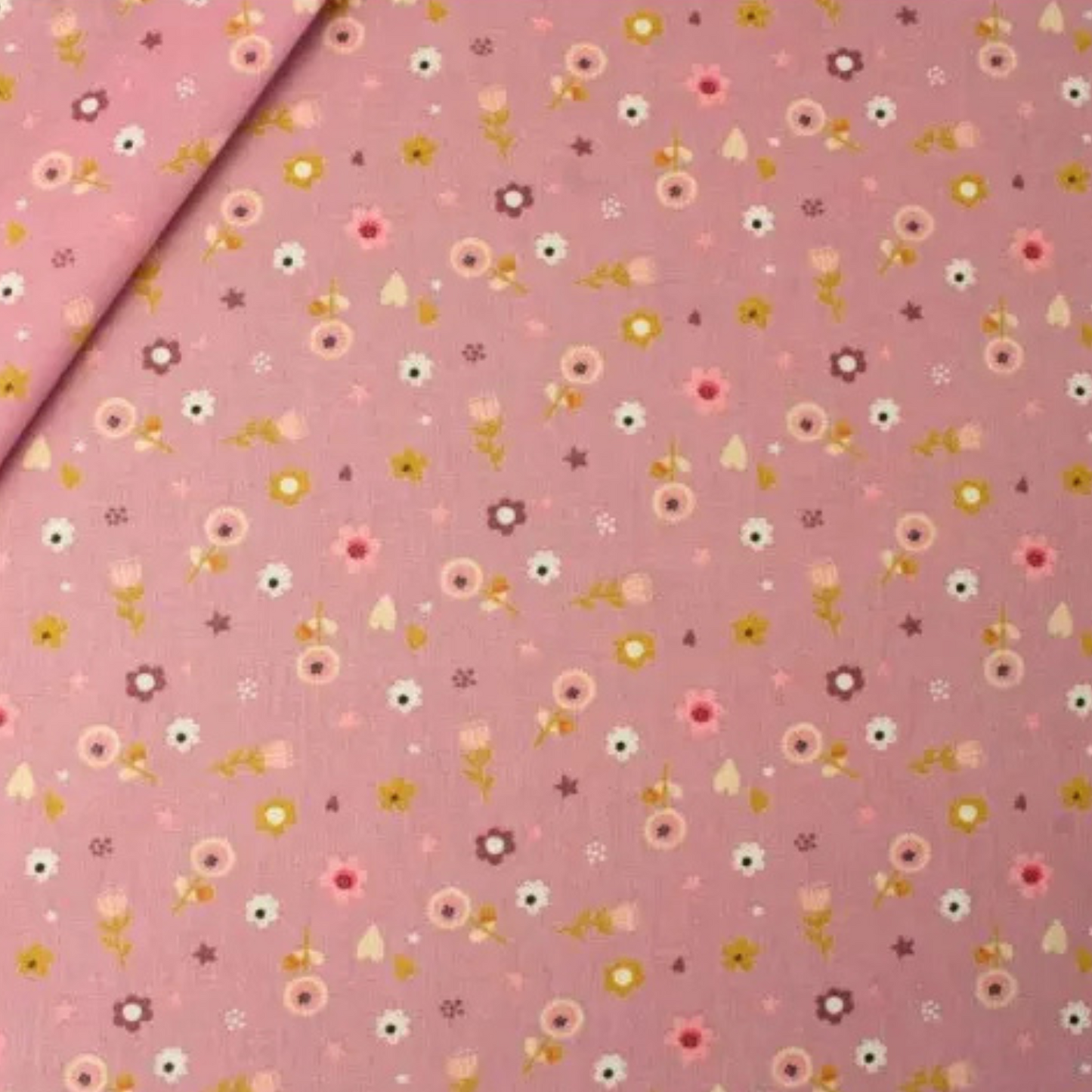 Coupon 45x45cm - Tissu coton Motif fleurs