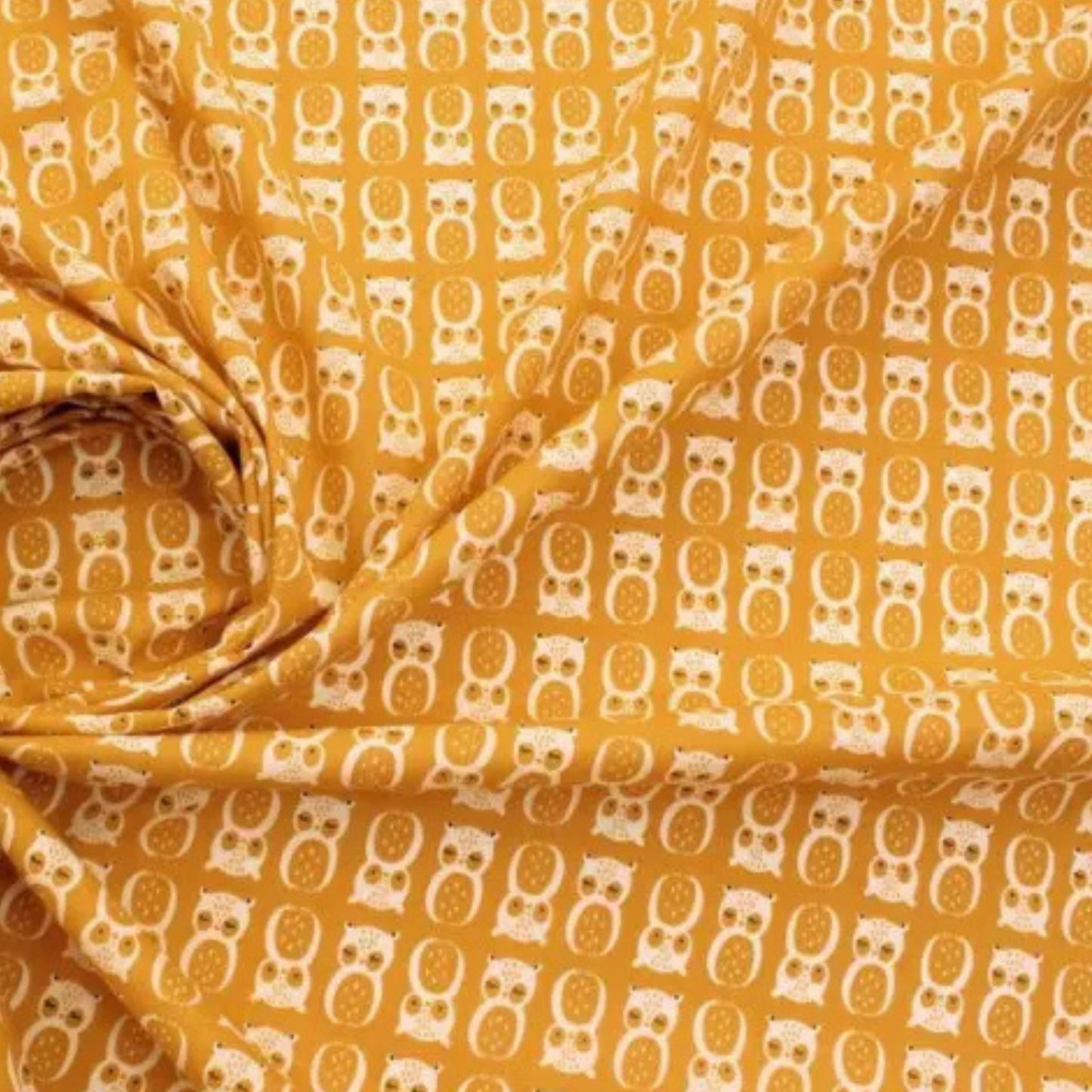 Coupon 50x50cm - Tissu coton Motif hiboux