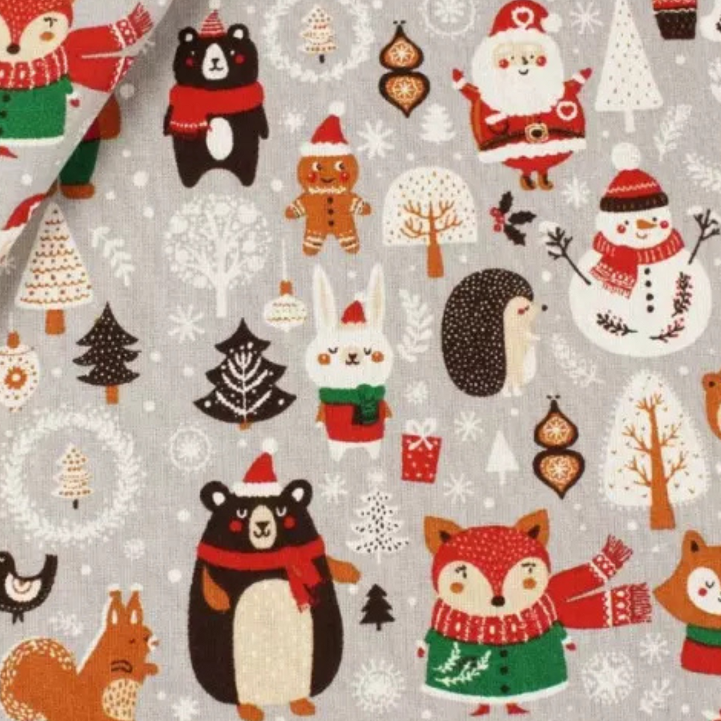 Coupon 45x45cm - Tissu coton Motif Noël