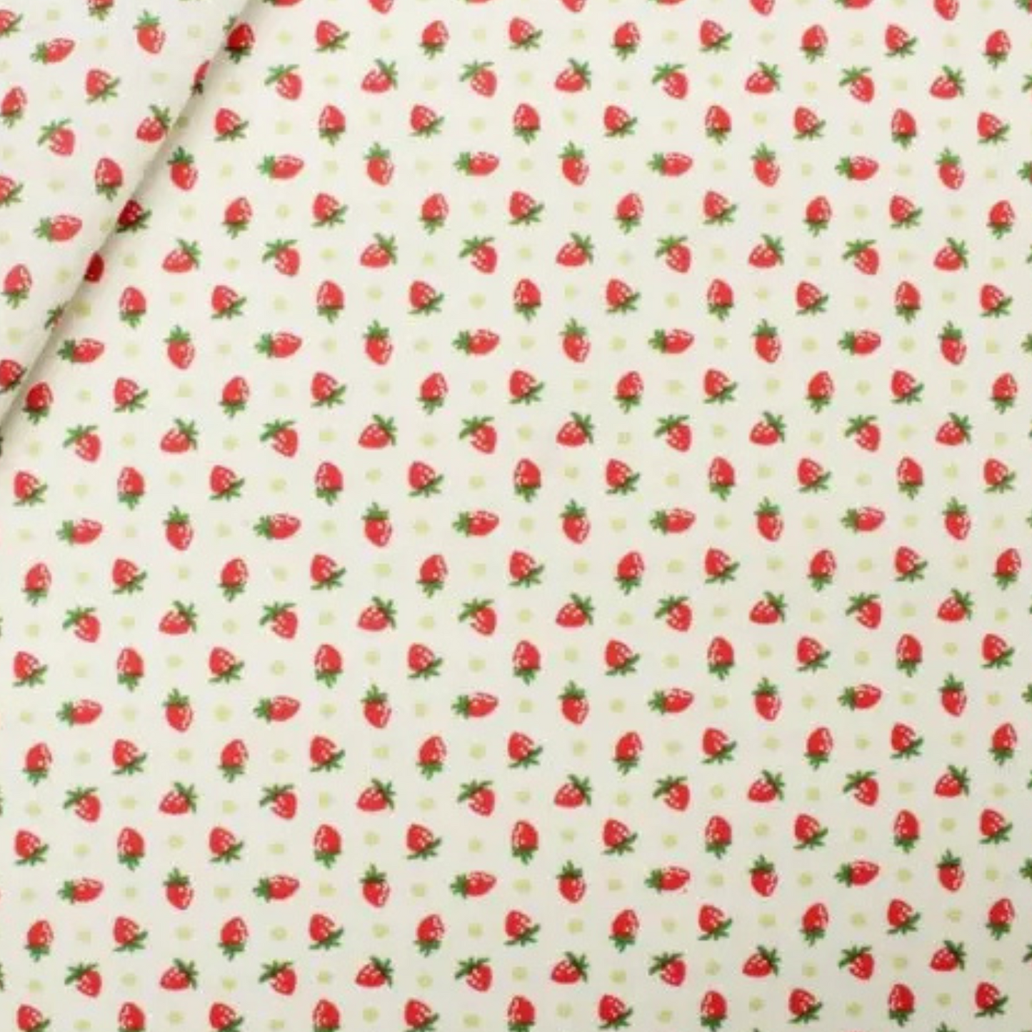 Coupon 45x45cm - Tissu coton Motif fraises
