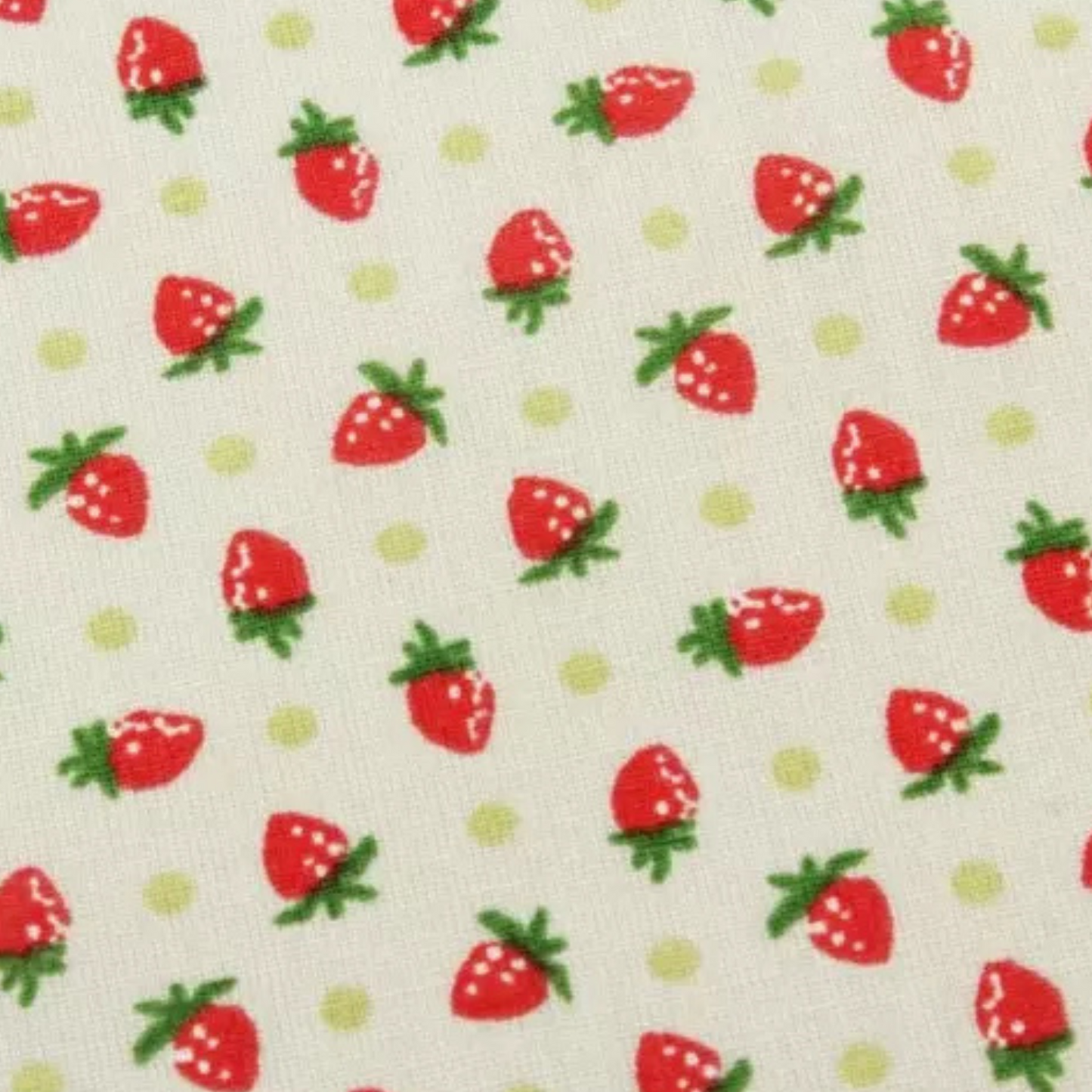 Coupon 45x45cm - Tissu coton Motif fraises
