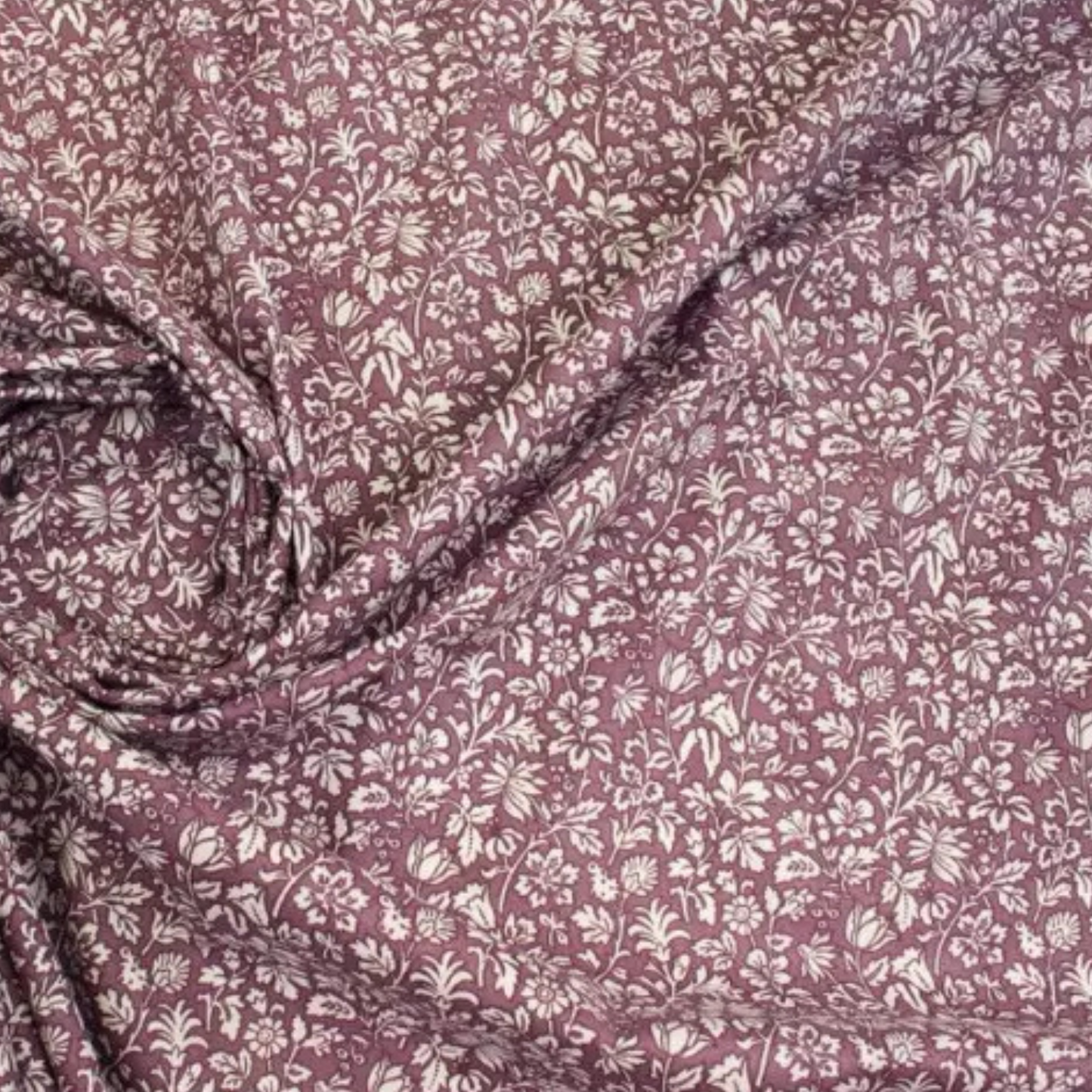 Coupon 45x45cm - Tissu coton Motif fleurs violet