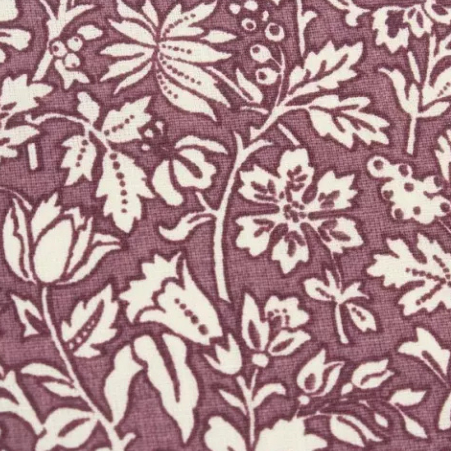 Coupon 45x45cm - Tissu coton Motif fleurs violet