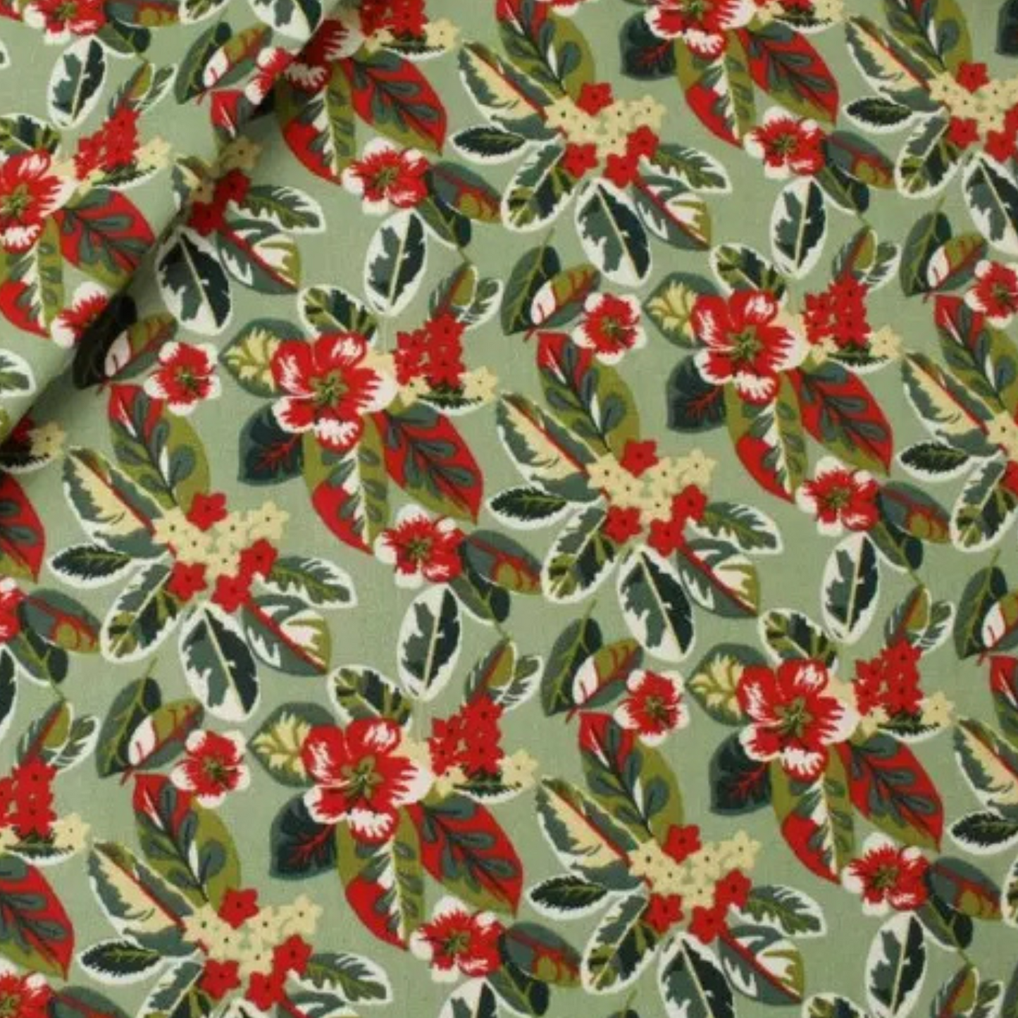 Coupon 45x45cm - Tissu coton Motif fleurs