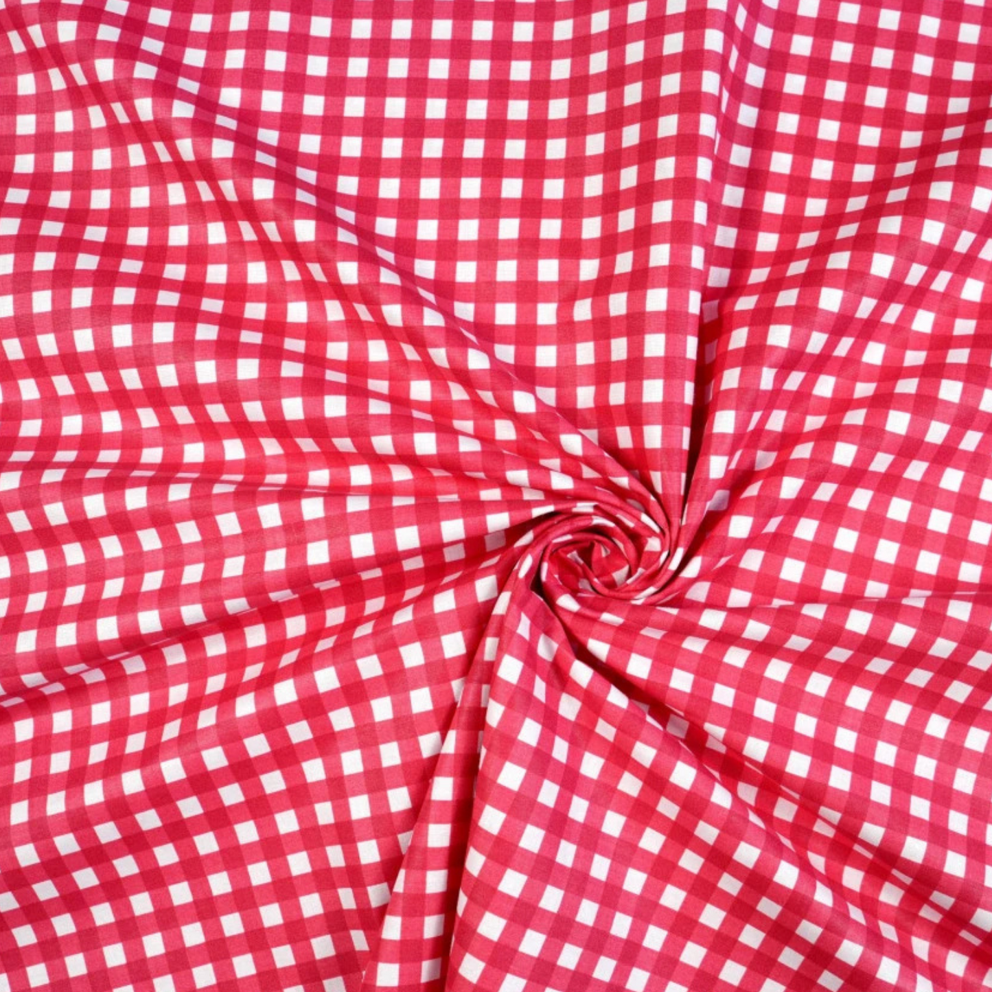 Coupon 50x50cm - Tissu coton Motif carreaux rouge