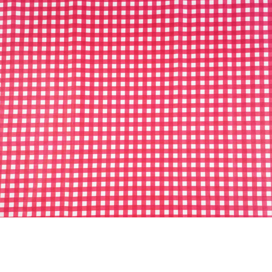 Coupon 50x50cm - Tissu coton Motif carreaux rouge
