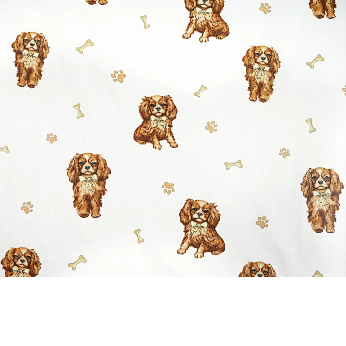 Coupon 50x50cm - Tissu coton Motif chiens