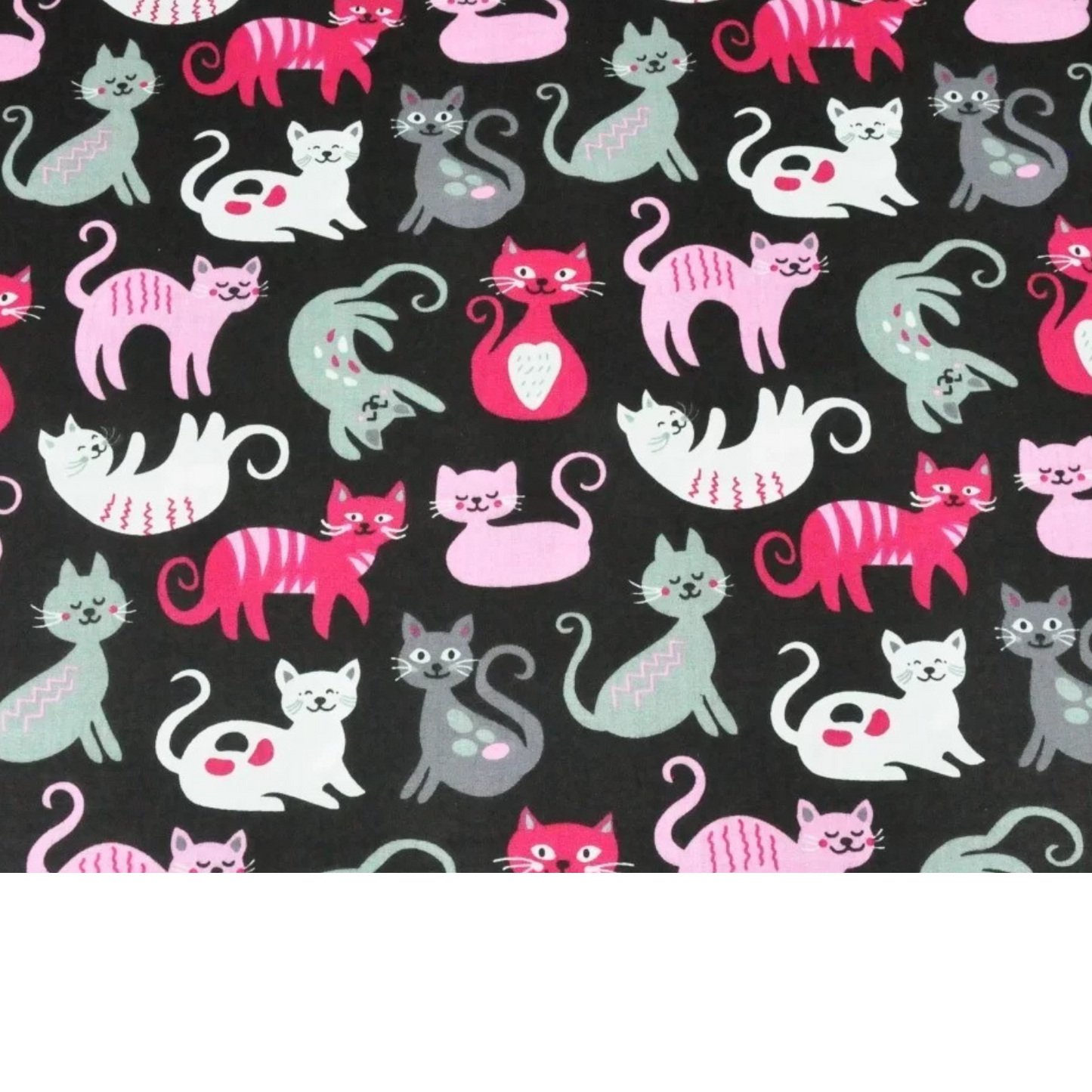 Coupon 50x50cm - Tissu coton Motif chats