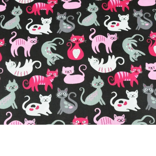 Coupon 50x50cm - Tissu coton Motif chats