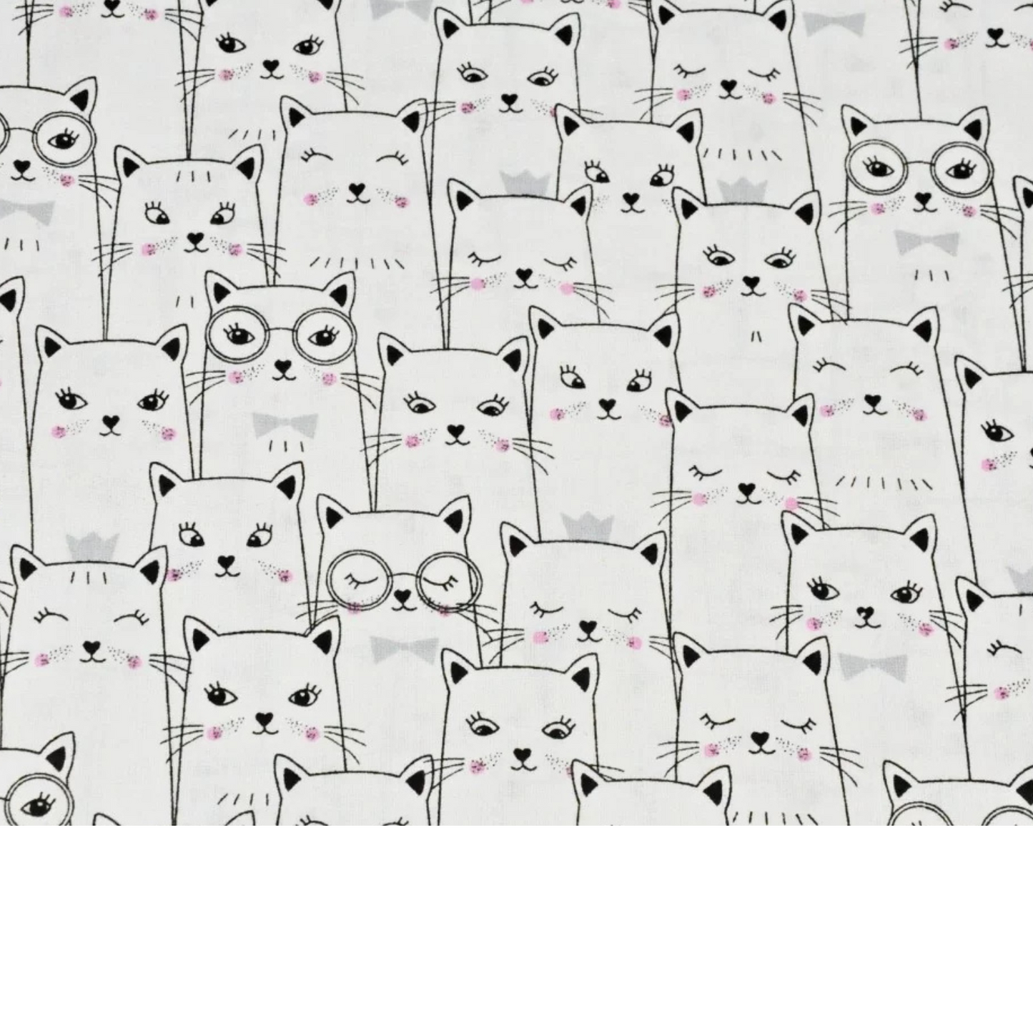 Coupon 50x50cm - Tissu coton Motif chats