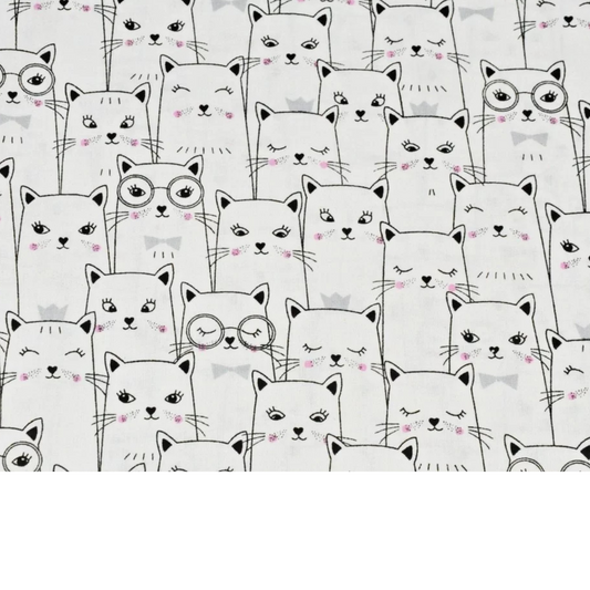Coupon 50x50cm - Tissu coton Motif chats