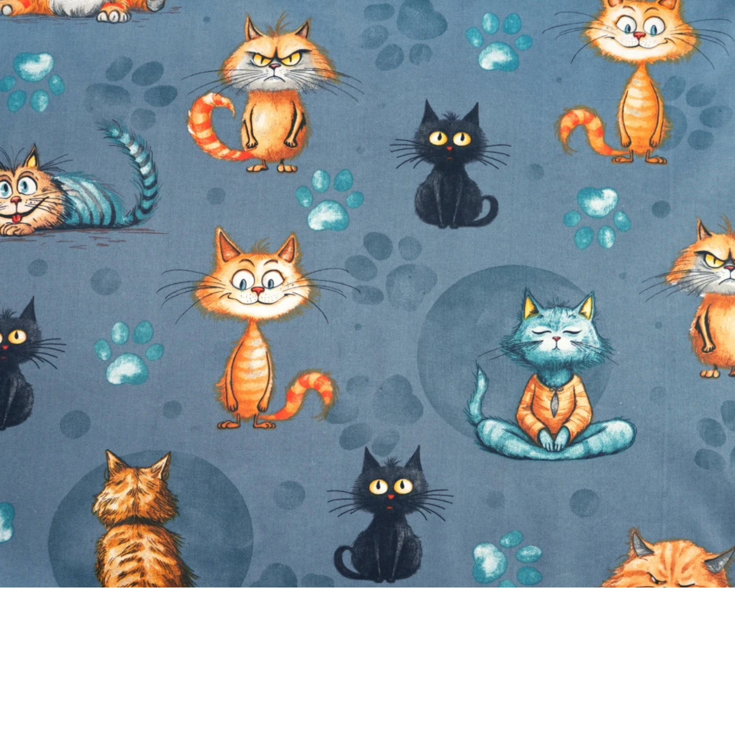Coupon 50x50cm - Tissu coton Motif chats