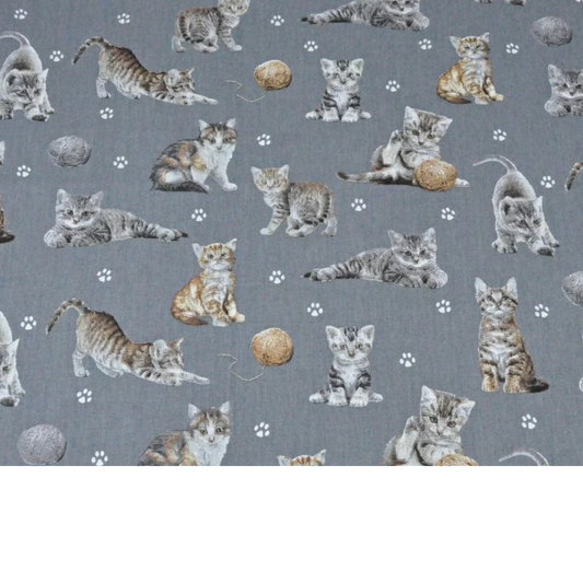 Coupon 50x50cm - Tissu coton Motif chats
