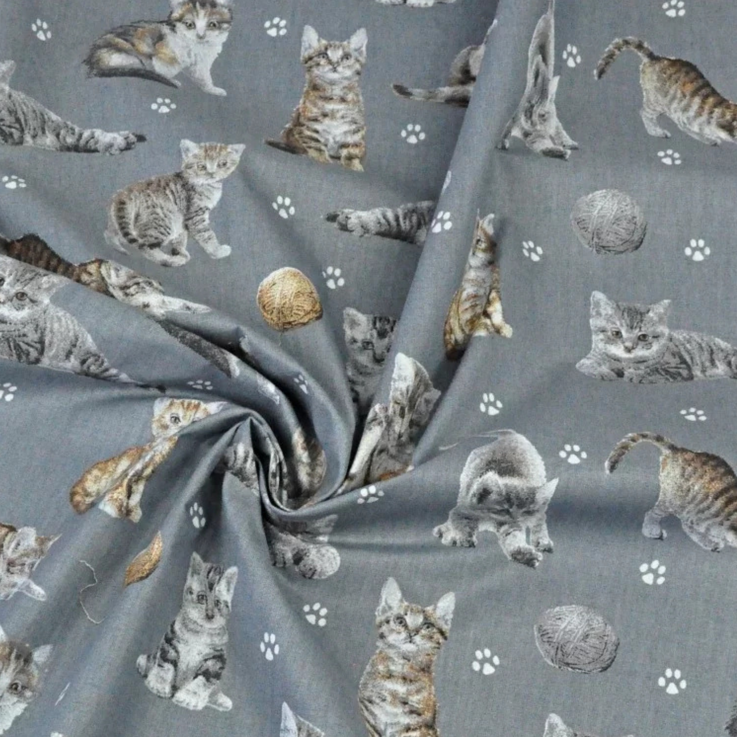 Coupon 50x50cm - Tissu coton Motif chats