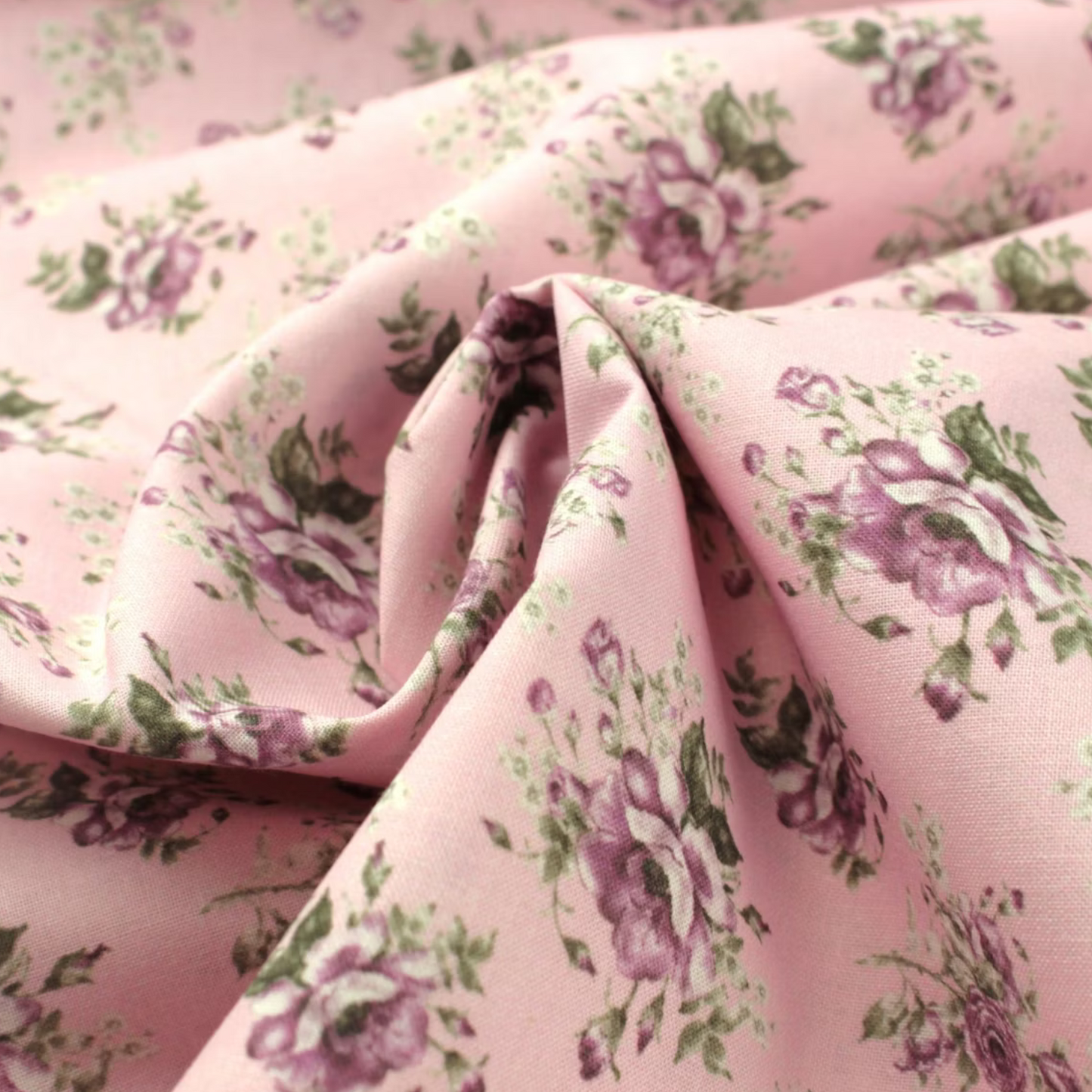 Coupon 45x45cm - Tissu coton Motif fleurs
