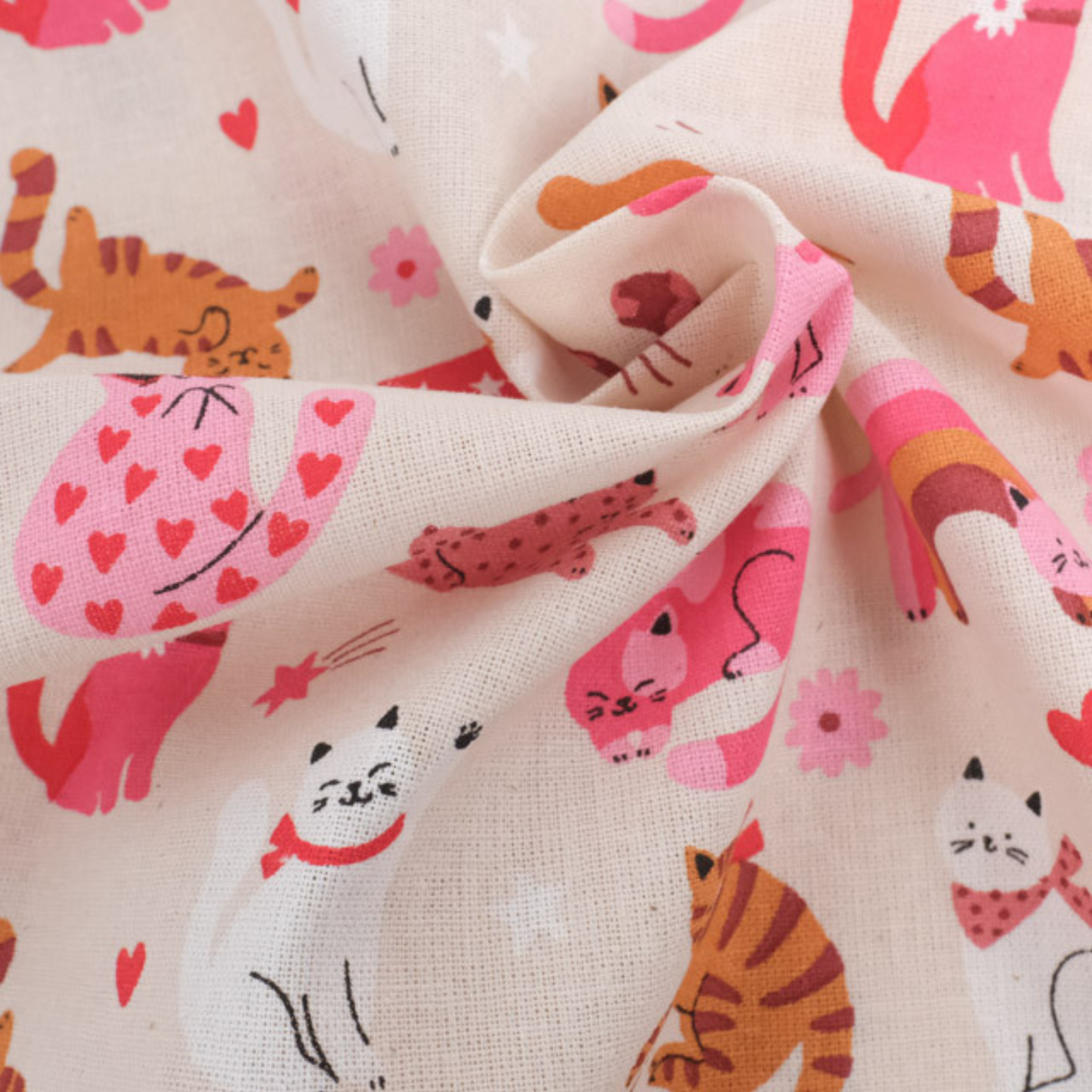 Coupon 45x45cm - Tissu coton Motif chats