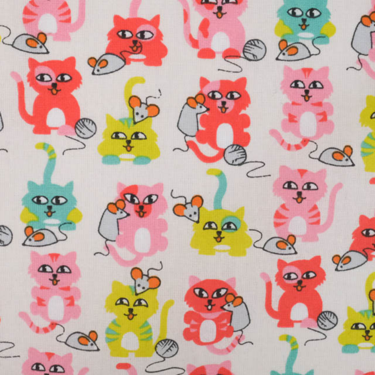Coupon 45x45cm - Tissu coton Motif chats