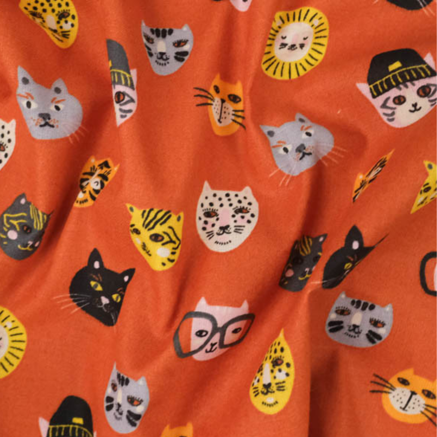 Coupon 45x45cm - Tissu coton Motif chats
