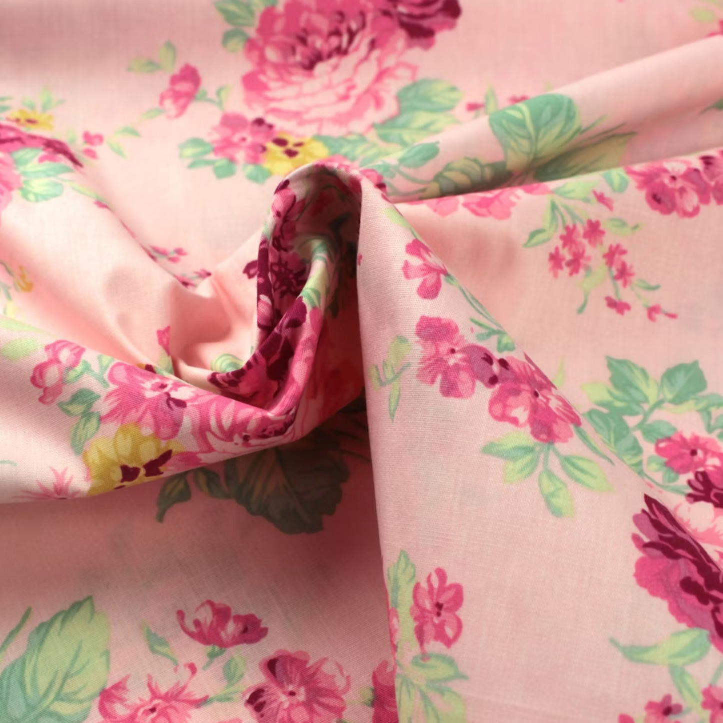 Coupon 45x45cm - Tissu coton Motif fleurs