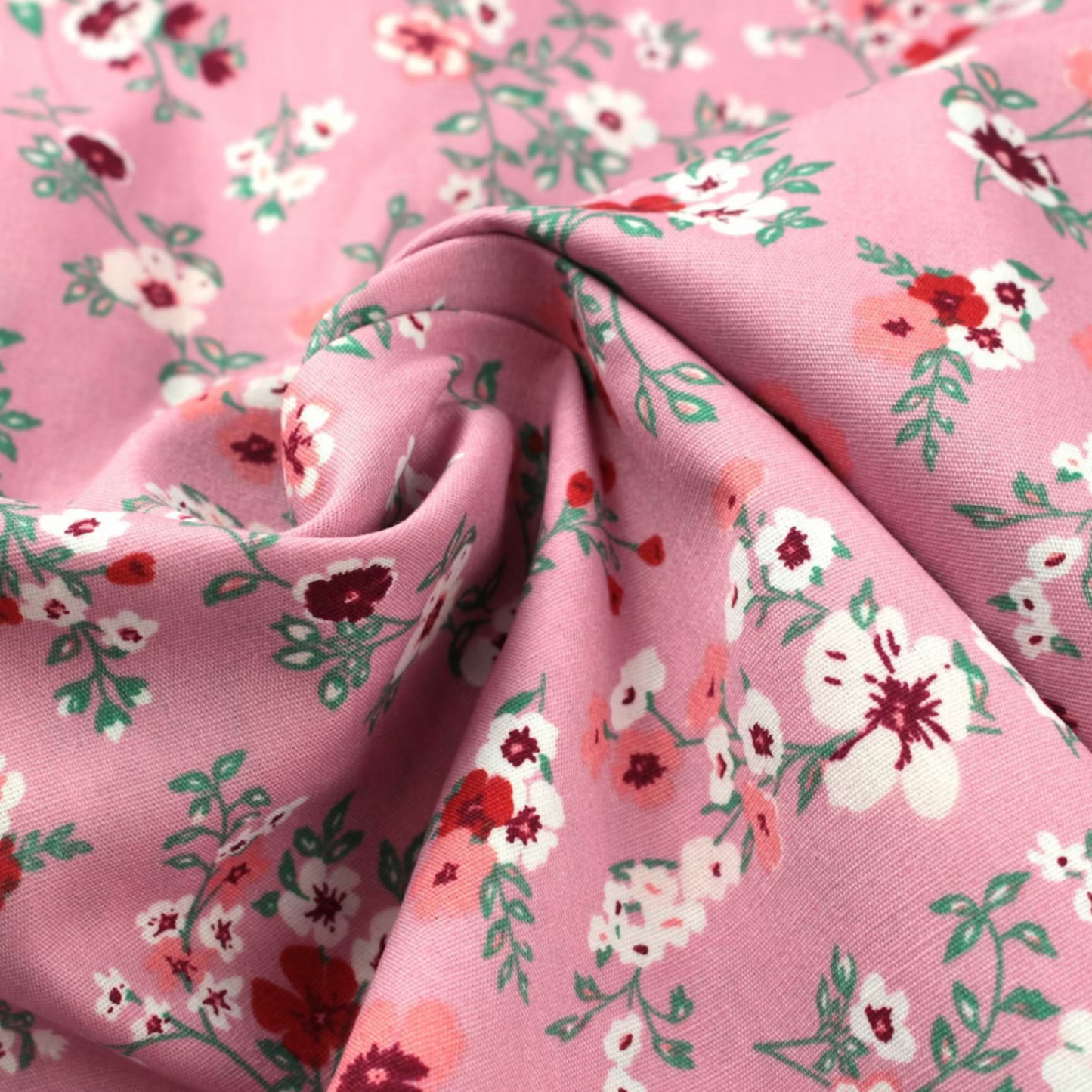 Coupon 45x45cm - Tissu coton Motif fleurs