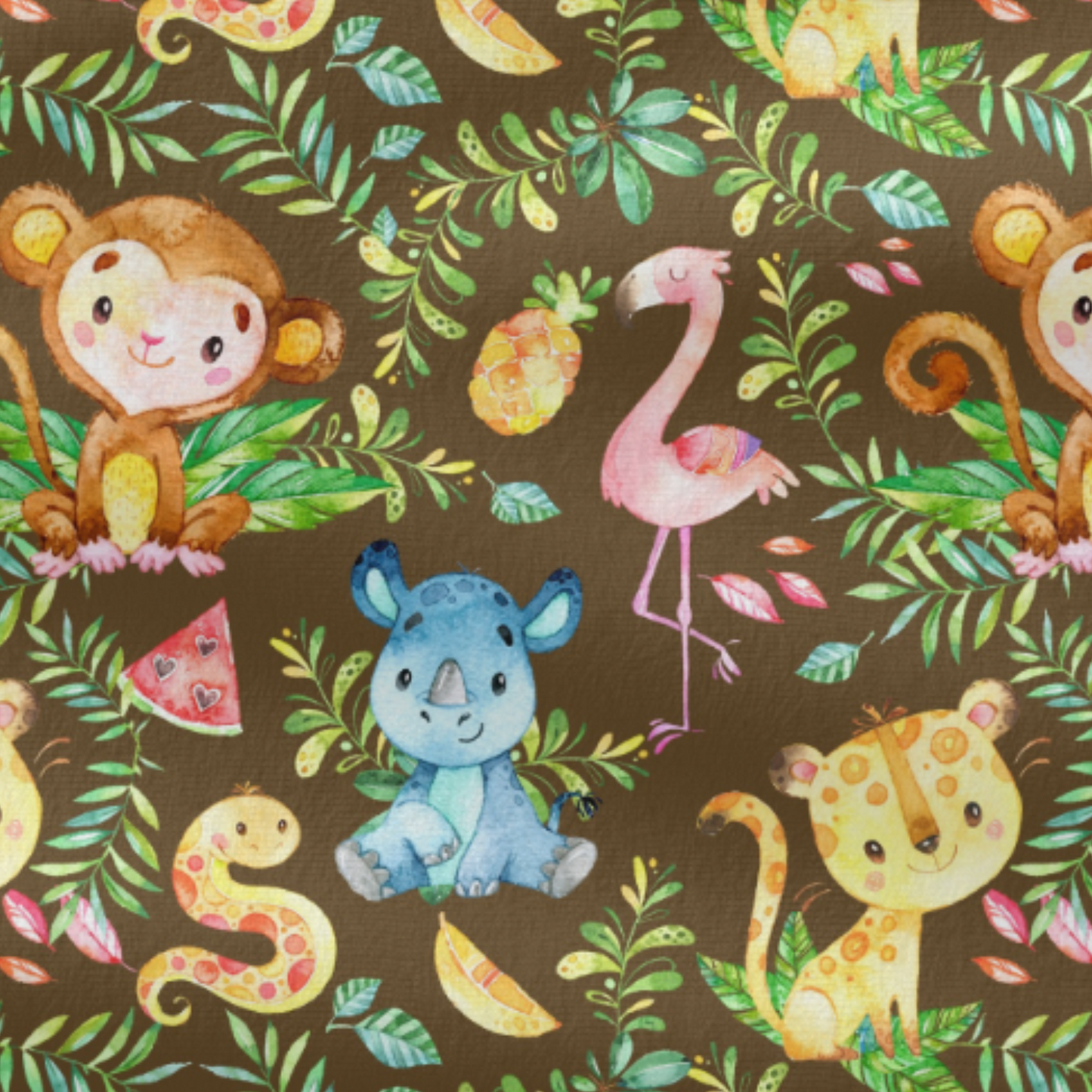 Coupon 50x50cm - Tissu coton Motif animaux