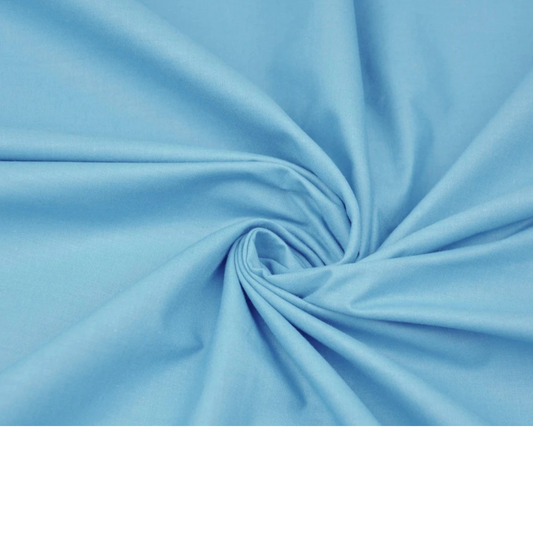 Coupon 50x50cm - Tissu coton bleu uni