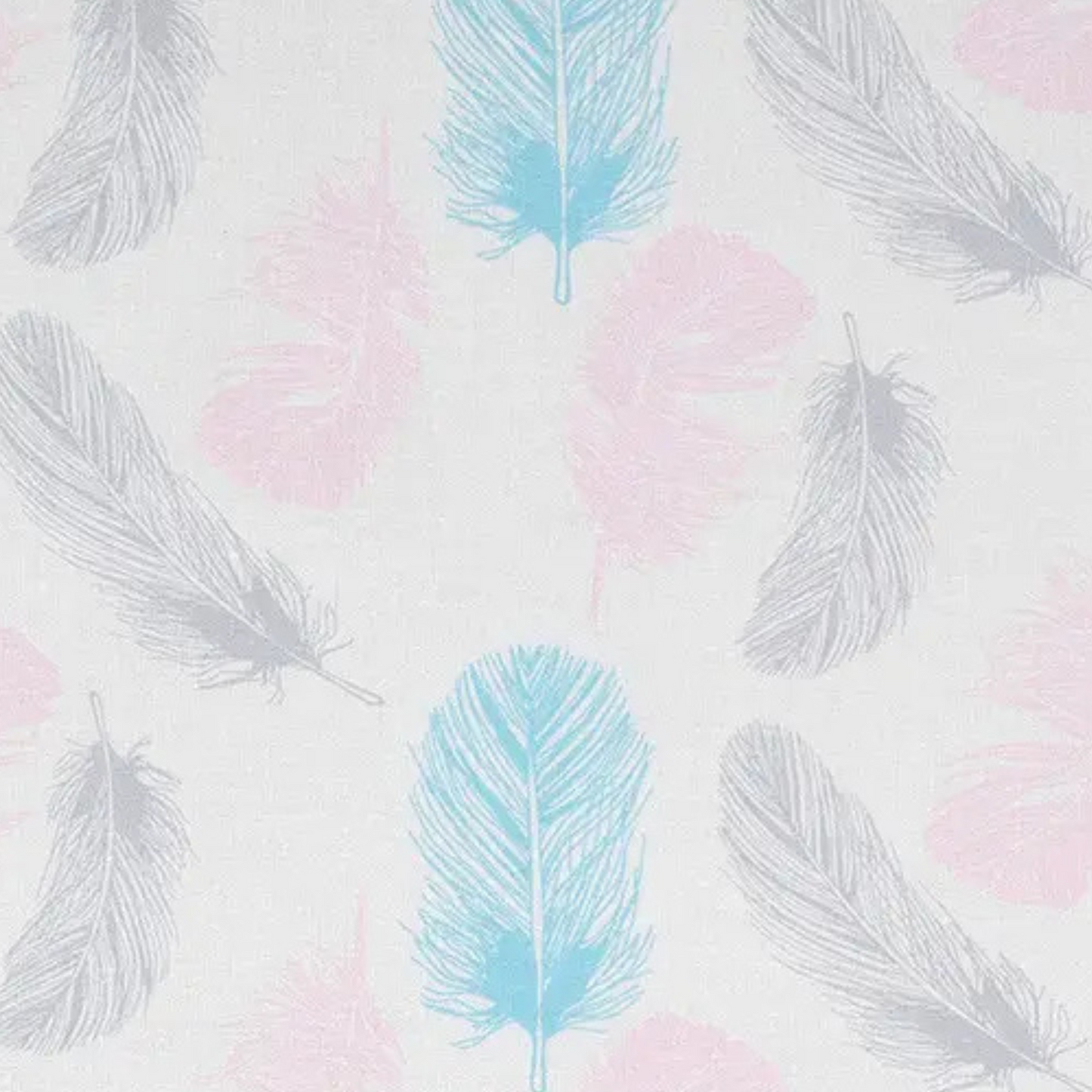 Coupon 45x45cm - Tissu coton Motif plumes