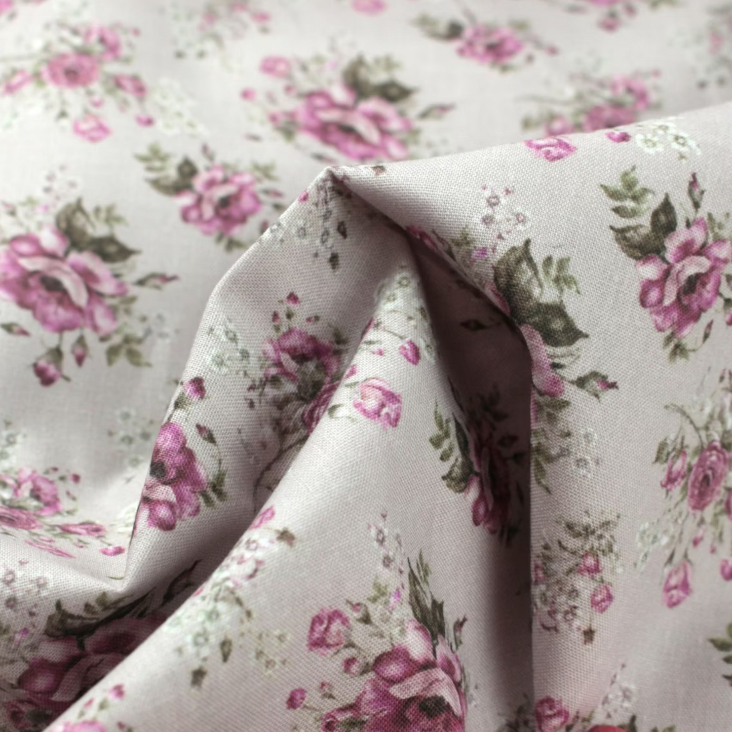 Coupon 45x45cm - Tissu coton Motif fleurs